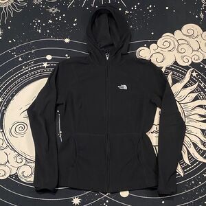The North Face Full Zip Long Sleeve Hooded Womens Jacket Black Medium Outdoor